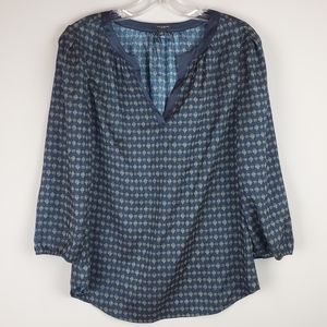 Ann Taylor Patterned 3/4 Sleeve Top
